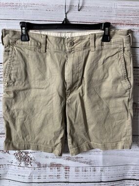American Eagle Outfitters Men's Tan Flat-Front Chino Shorts